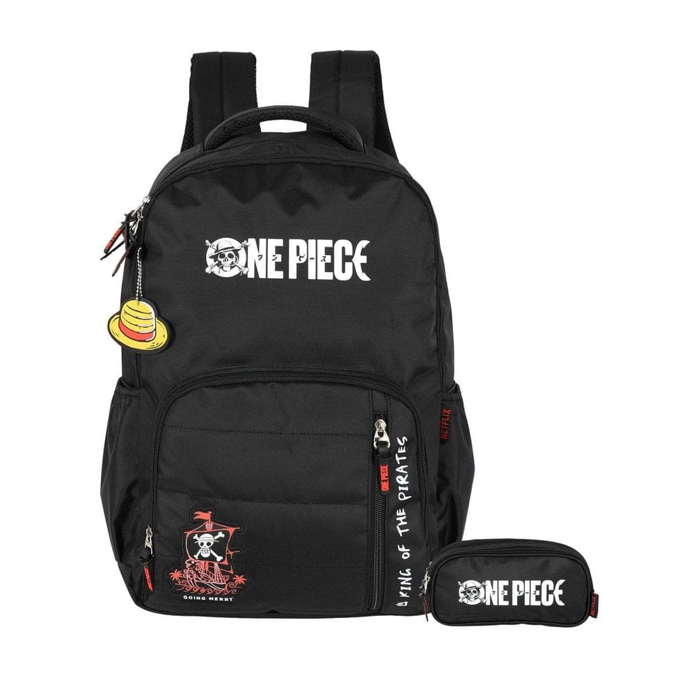 Kit One Piece Mochila De Costas + Estojo Triplo Anime