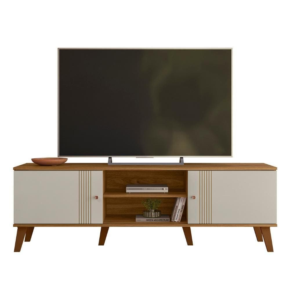 Rack Bancada Para TV 65 Polegadas 160cm Sia Nature Off White Z49 - Mpozenato