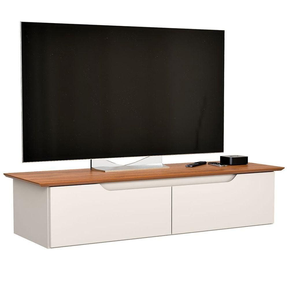 Rack Aparador Suspenso Com 2 Portas Flop Off White/freijó