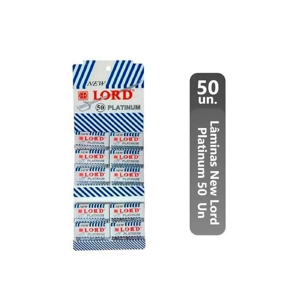 Lâmina De Barbear Lord Platinum Class Cartela 50 Unidades