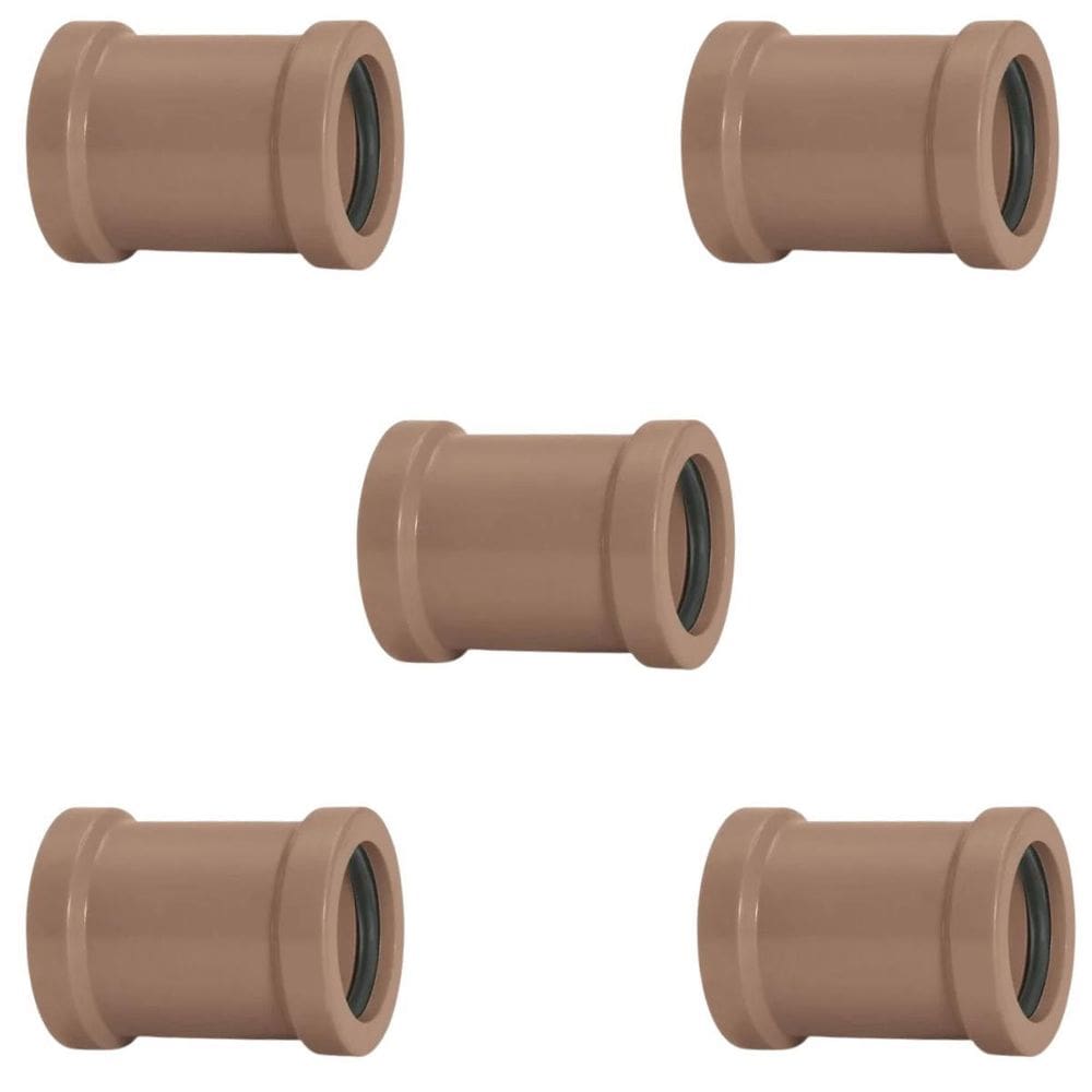 Luva De Correr 50Mm Pvc Encanamento Conexão Kit 05 Un