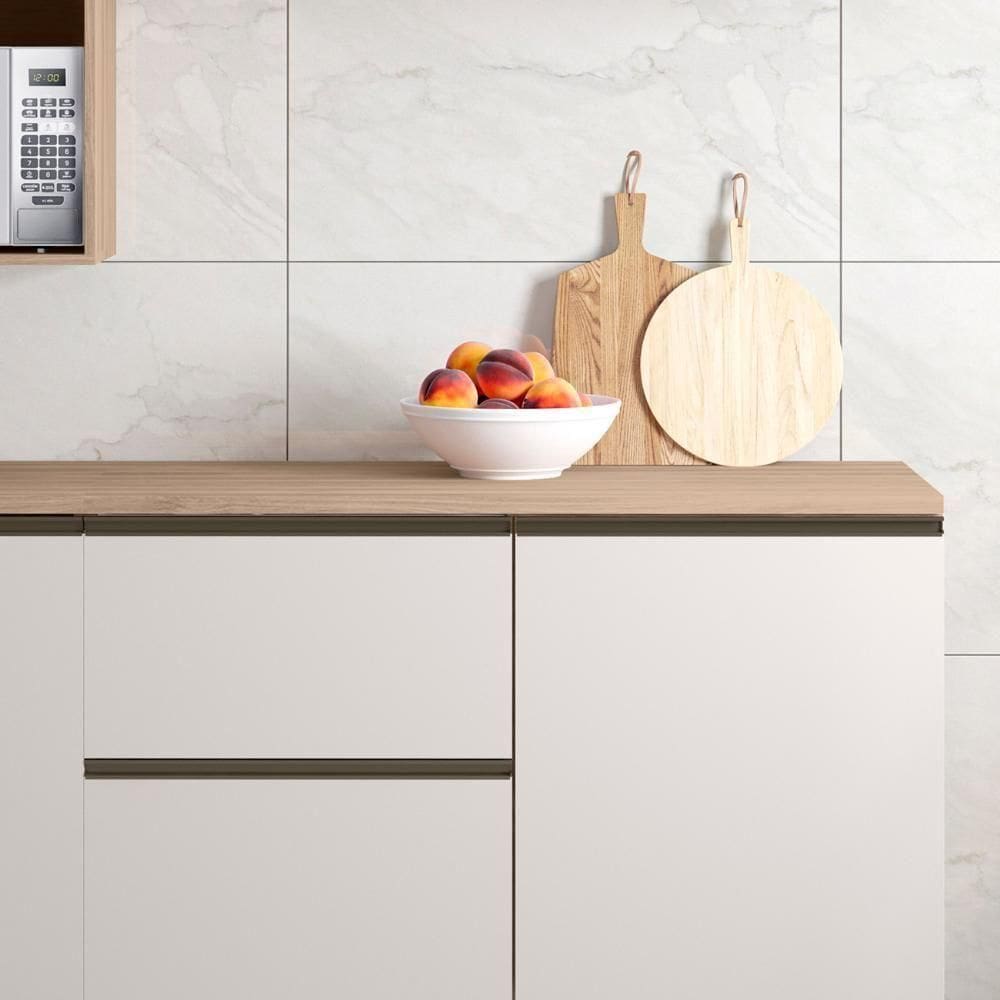 Tampo Para Balcão De Cozinha 120cm Mdp Grace Carvalho Oak Z44 - Mpozenato