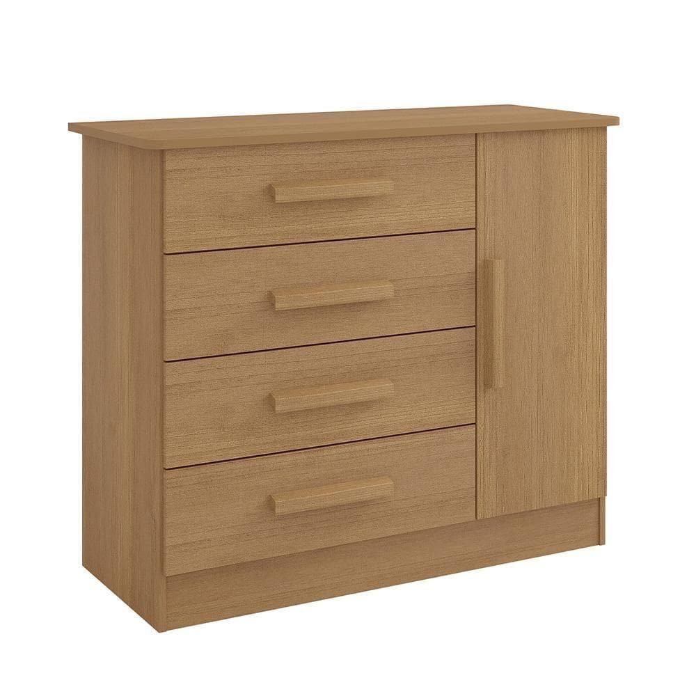 Cômoda Firenze 4 Gavetas Com Sapateira 1 Porta D`doro Cinamomo