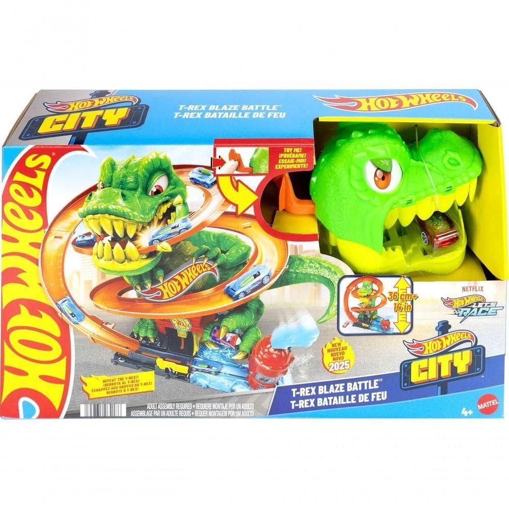 Hot Wheels Lets Race City Batalha T-rex - Mattel Jbm73
