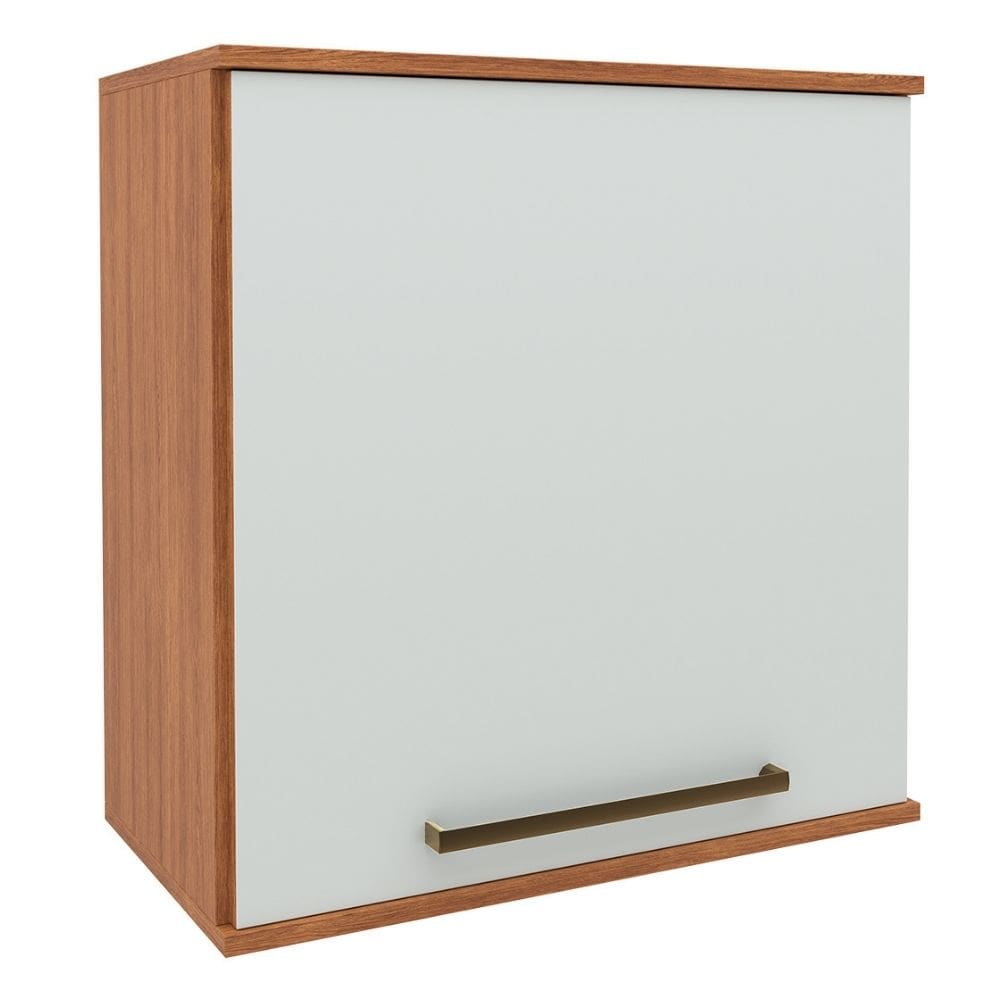 Armário Aéreo de Cozinha 1 Porta 0,60m Grécia Madeirado/Off White