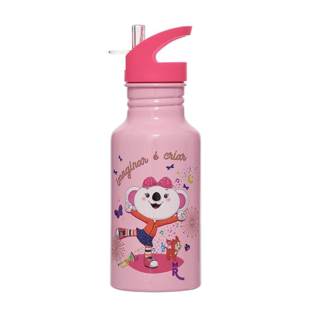 Garrafa de Alumínio Lilica Ripilica Mundo Brincar Rosa