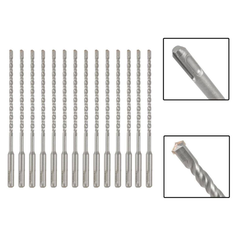 Jogo 14 Brocas Sds Plus 8X400 Mm Aço Carbono Tungstênio