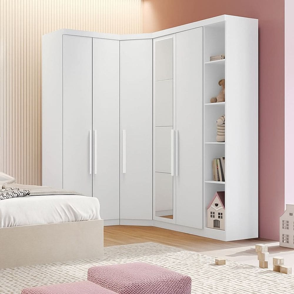 Modulado Closet Espelhado 5 Portas 6gav Linea Novo Horizonte