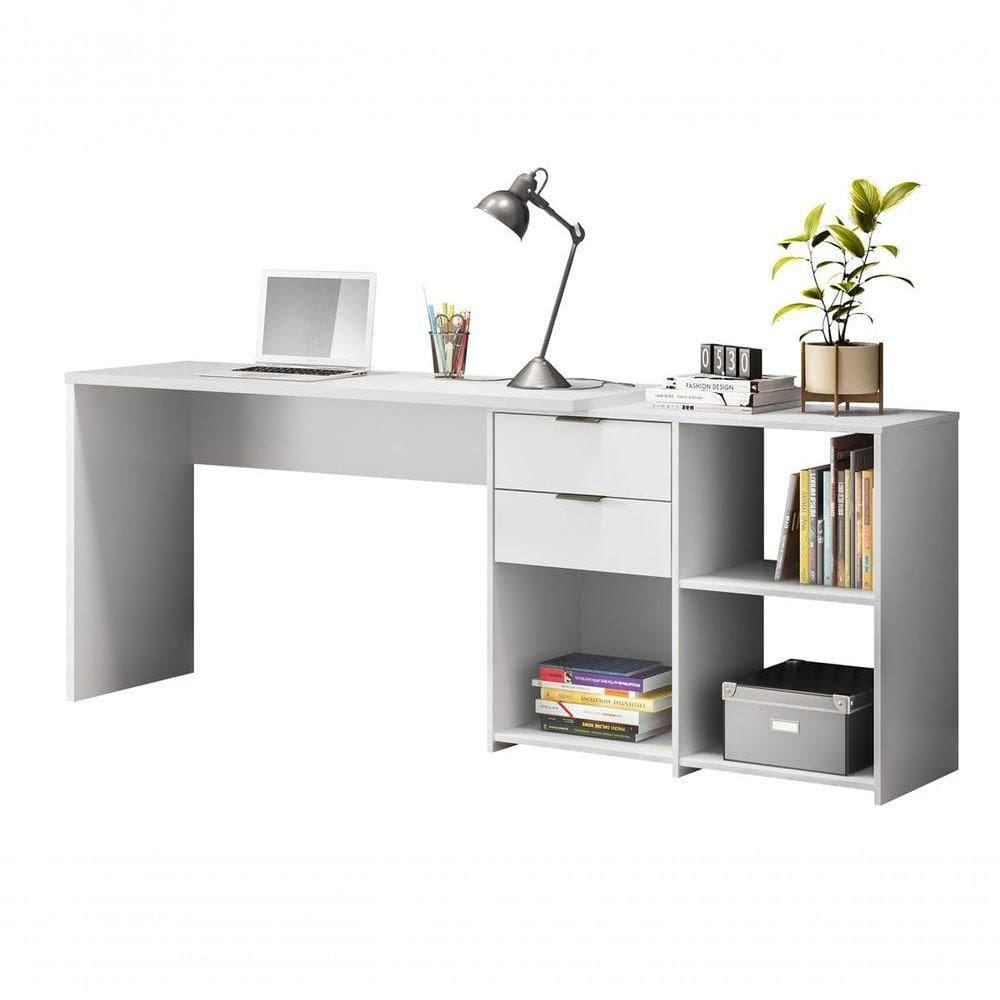 Mesa Para Computador Office Zínia Branco - Moveisaqui