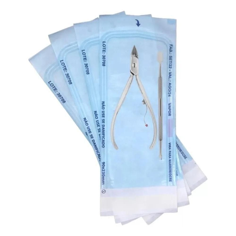 2X Envelope Autoclave 9X23Cm Auto Selante 100Un Dr. Luvas
