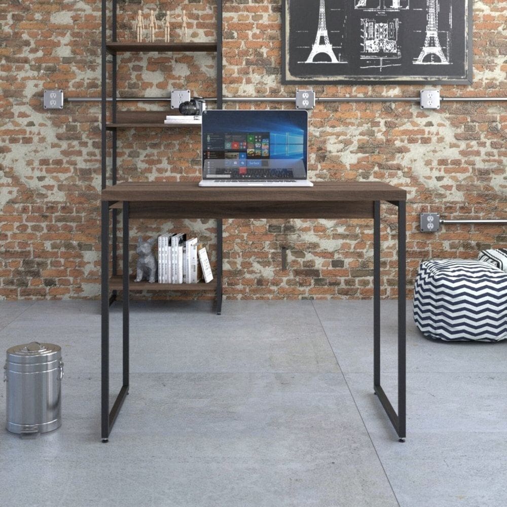 Mesa de Escritório Studio 90cm Dynamica Nogal/Preto