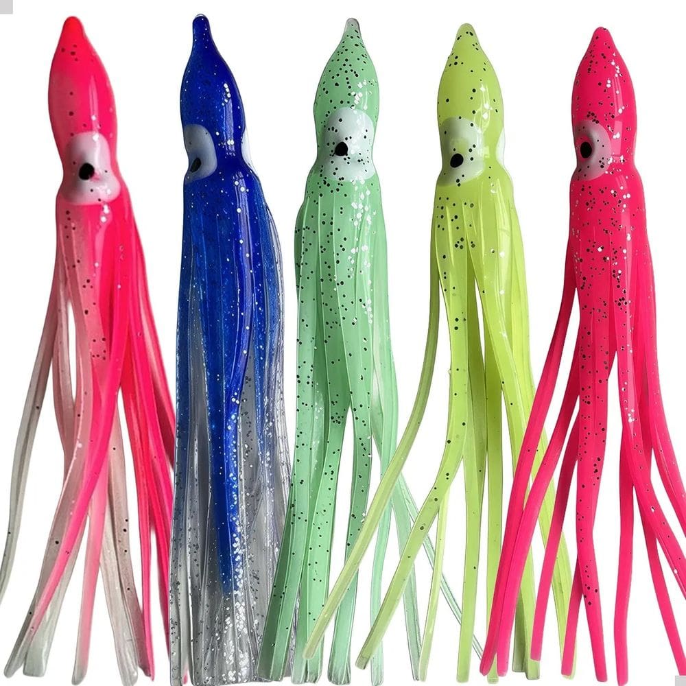 Kit 5 Isca Artificial Luminosa Soft Bait