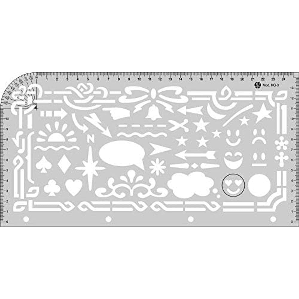 Gabarito Trident Universitário Mg-3 Simbologias Pvc 0.5Mm.