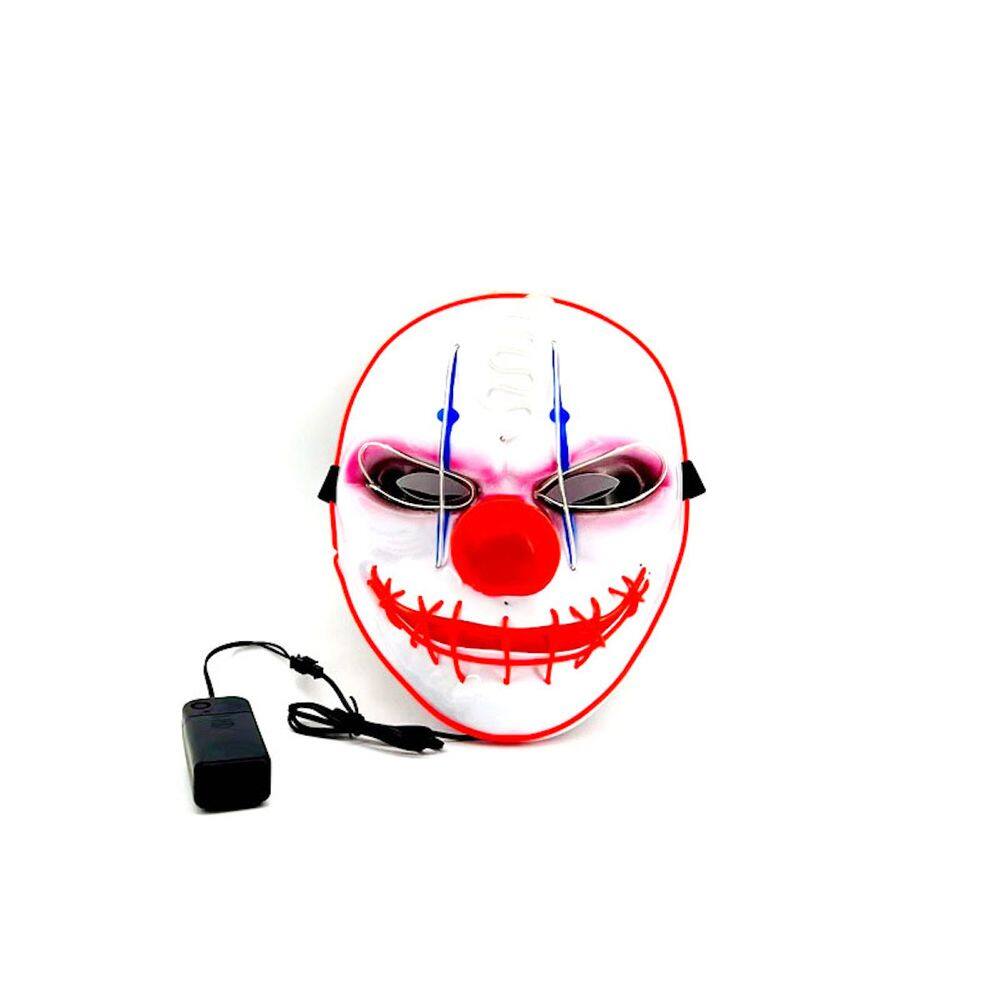 Adereços de cosplay de cosplay em PVC luminoso Mask Clown para H
