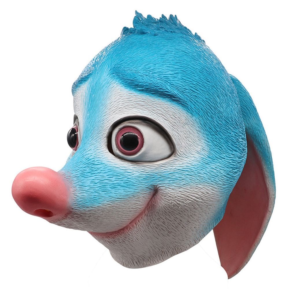 Máscara facial completa de látex com capacete Macrotis Lagotis Simulation