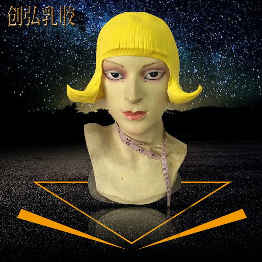 Máscara Festa de Halloween Cosplay School Girl Latex 24x25cm