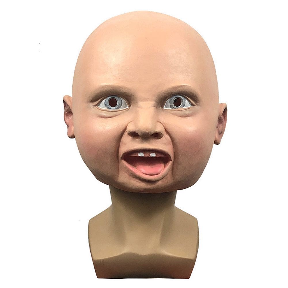 Máscara facial completa com capacete Latex Smile Child Comedy Cosplay