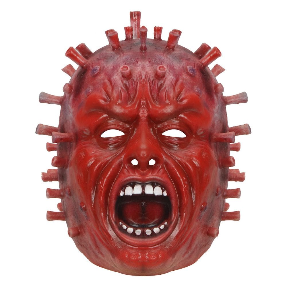 Máscara facial de látex de festa, capa facial completa, anti-epidêmica, vermelha