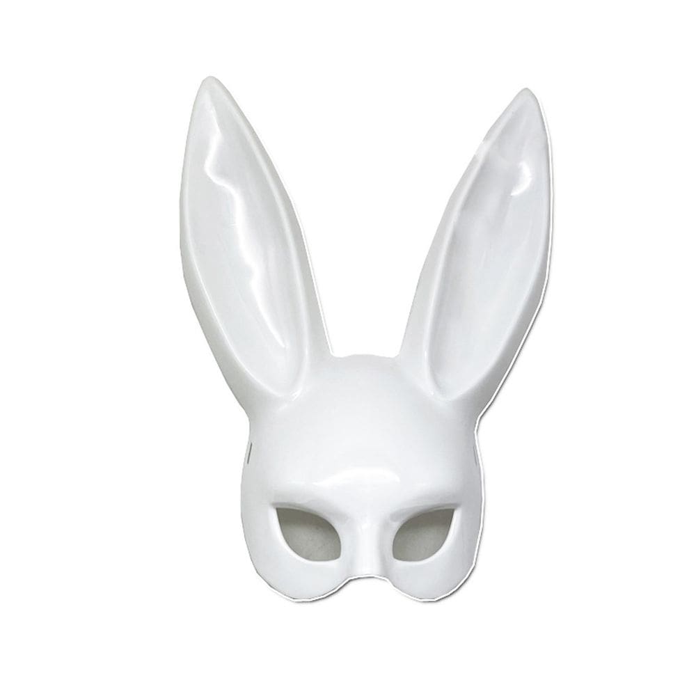 Mask Bunny Girl Party PVC White Cosplay, adereços de fantasia