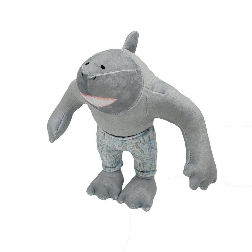 Boneca de pelúcia King Shark Anime Cinza 25 cm
