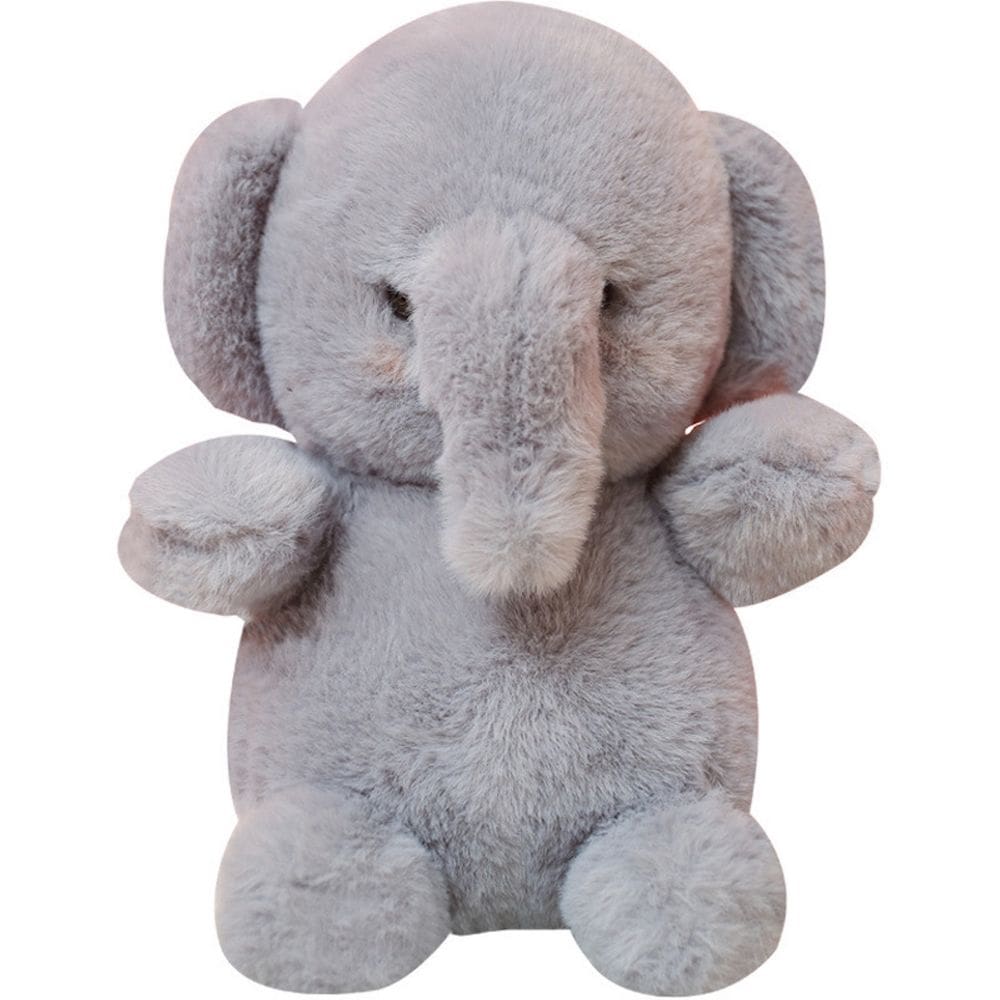 Boneca de brinquedo de pelúcia, elefante cinza, 23 cm para crianças