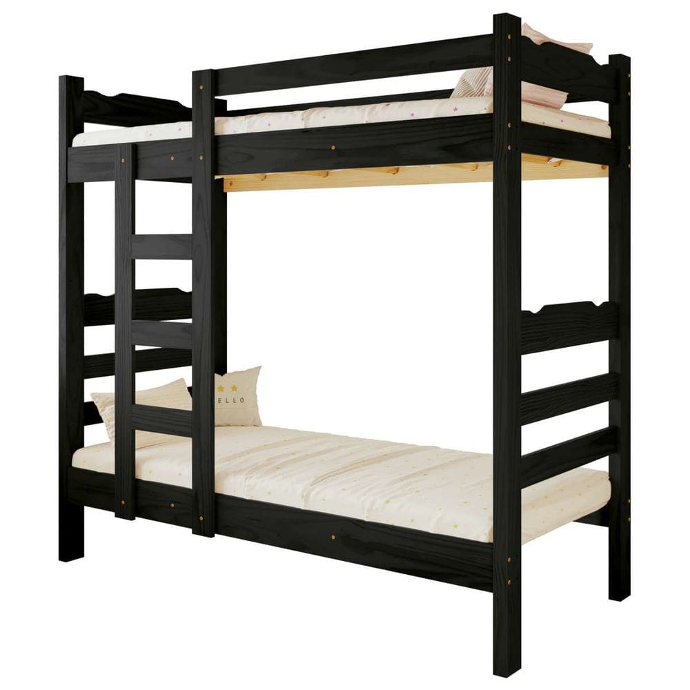 Beliche Life Madeira Maciça Reforçado Solteiro com Grade Cor Preto