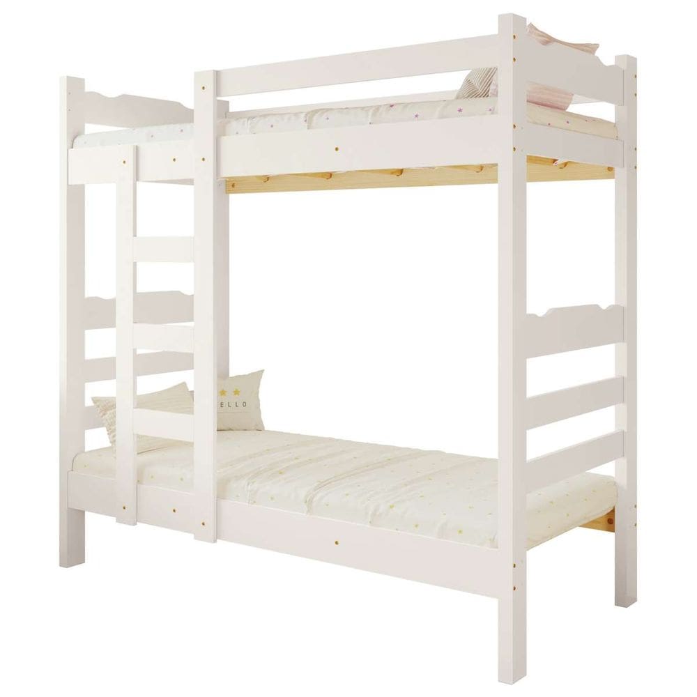 Beliche Life Madeira Maciça Reforçado Solteiro com Grade Cor Branco