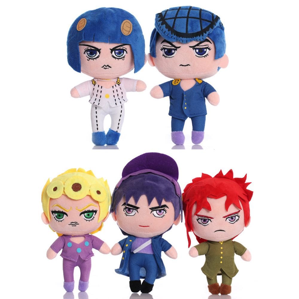 Conjunto de bonecas de pelúcia Jojo Anime 22 cm, 5 unidades