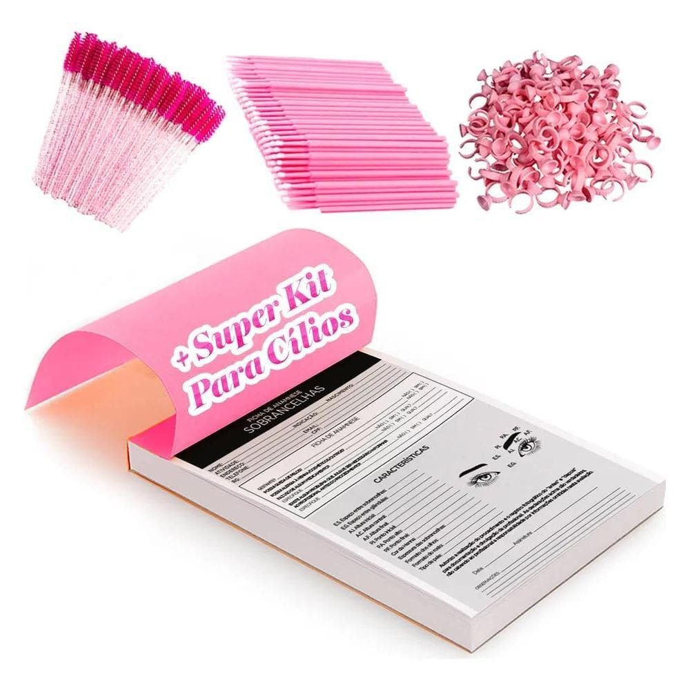 2X Ficha De Anamnese Alongamento Cílios Sobrancelhas Extensã