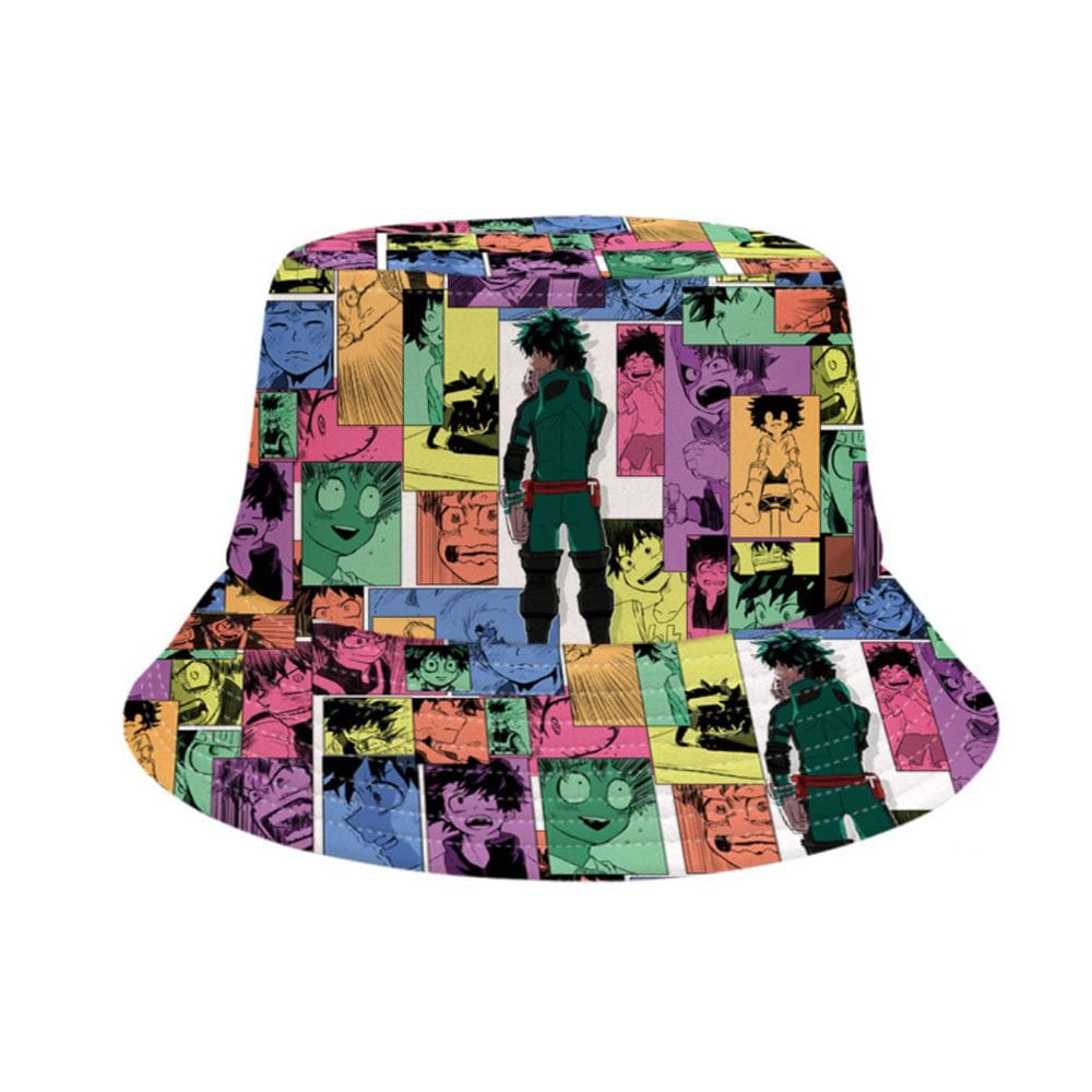 Chapéu de balde unissex My Heros Academias Midoriya Izuku Cotton