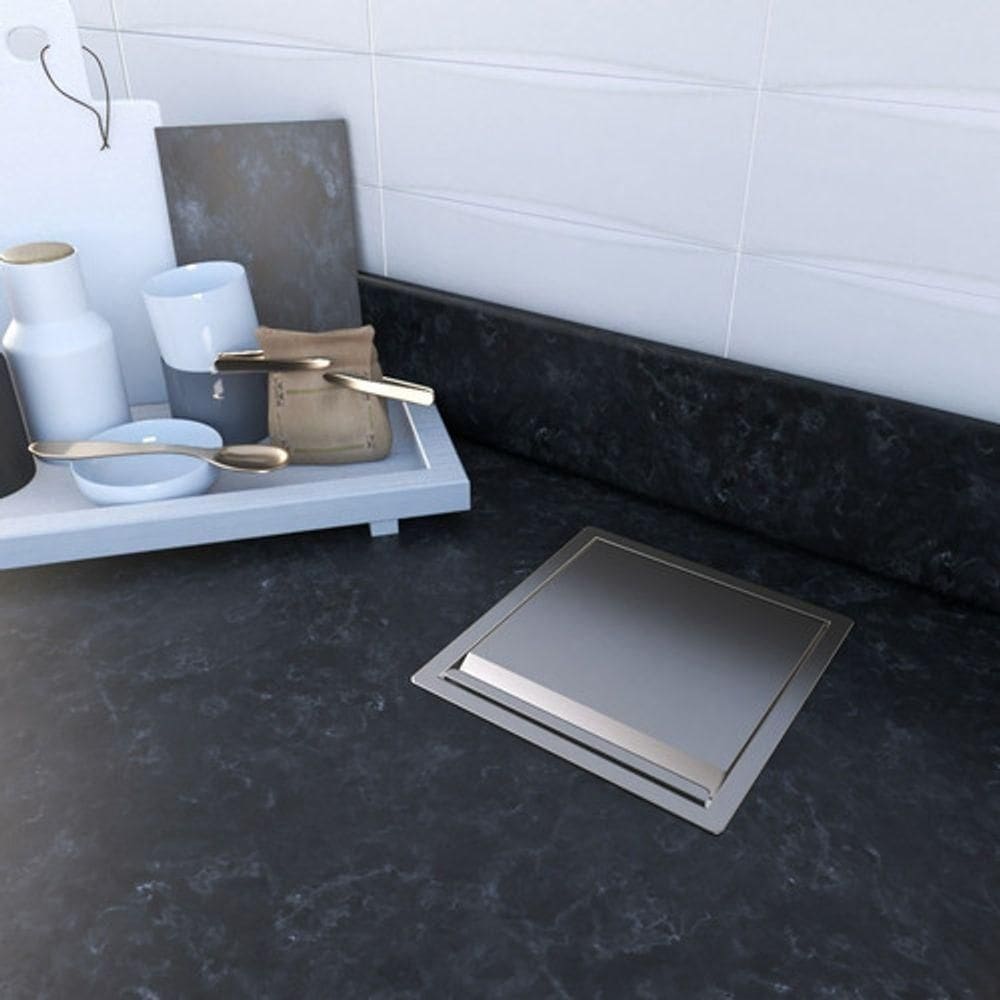 Lixeira Lixo Com Alça Emutida Aço Inox 5 Litros Escovado