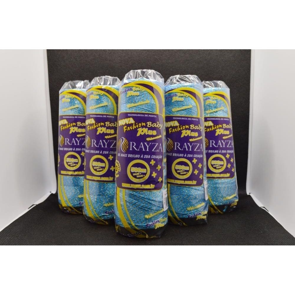 Linha Rayza Fashion Plus Ouro Baby Fina-Azul Royal Ouro