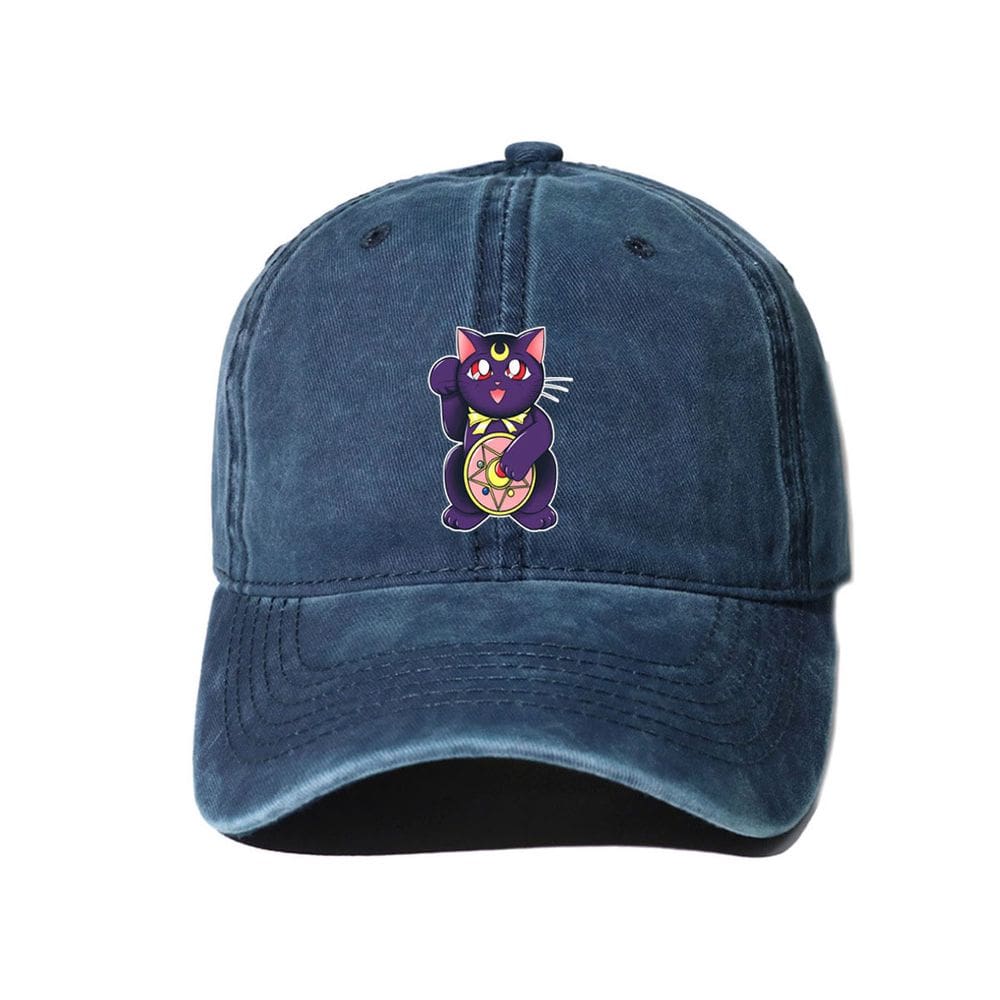 Boné de beisebol Sailors Moons Lunas Anime Denim Unissex