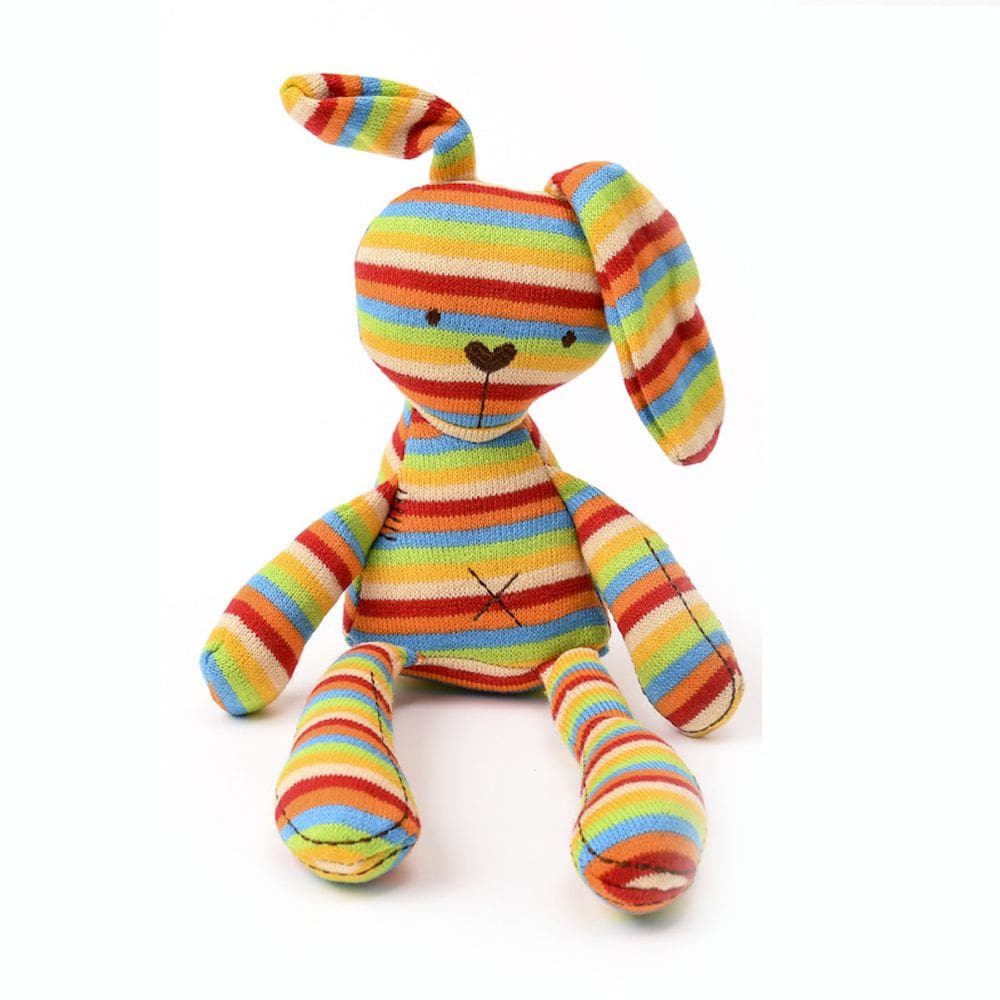 Brinquedo de pelúcia, coelho, listras coloridas, presente de aniversário de 50 cm