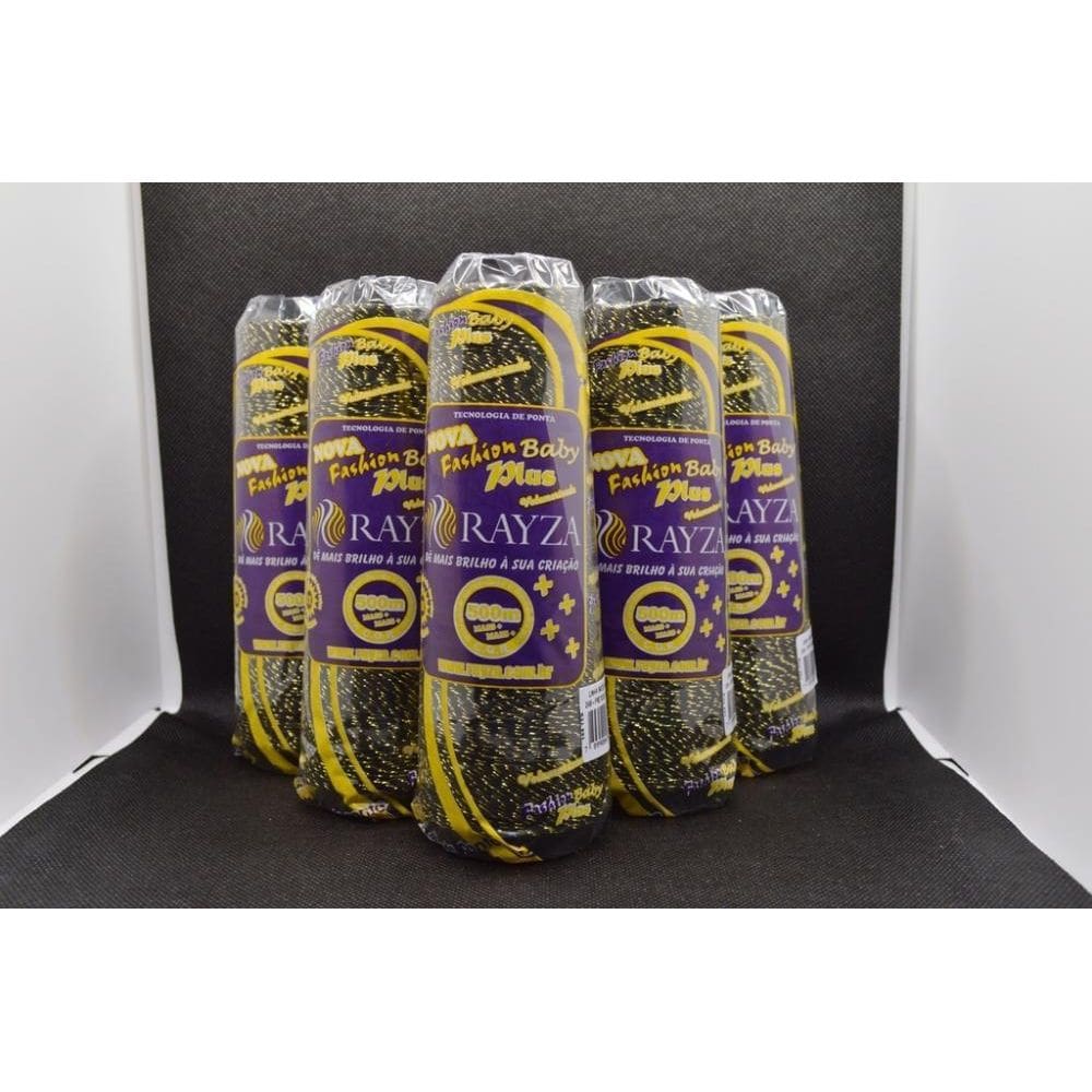 Linha Rayza Fashion Plus Ouro Baby Fina-Preto Ouro