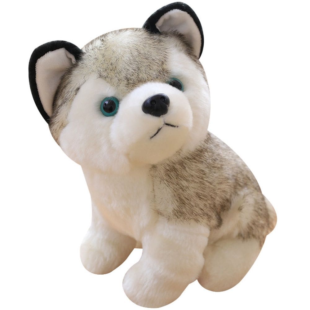 Boneca de pelúcia Husky Grey 18 cm em algodão e brinquedo de pelúcia
