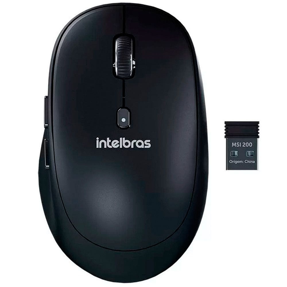Mouse Sem Fio MSI200 Sensor Optico Silencioso Intelbras