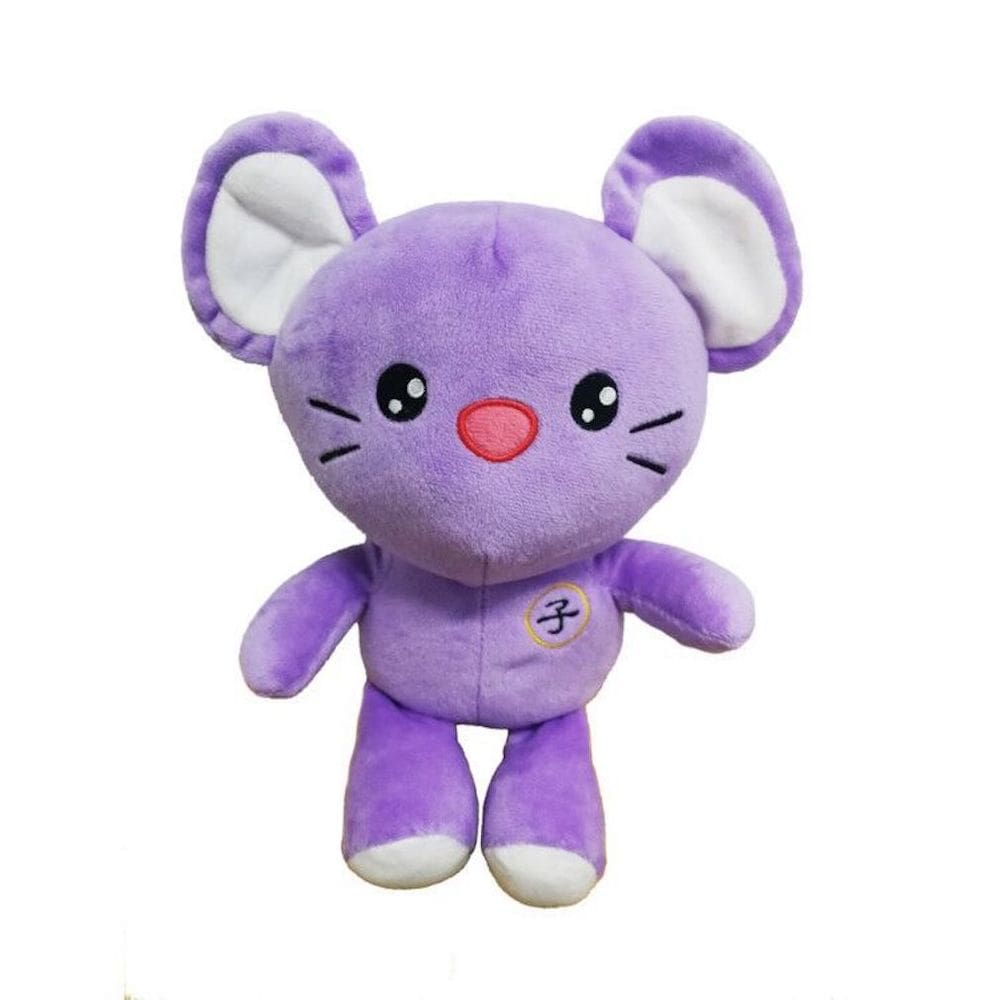 Boneca de brinquedo de pelúcia Purple Mouse de 20 cm para crianças