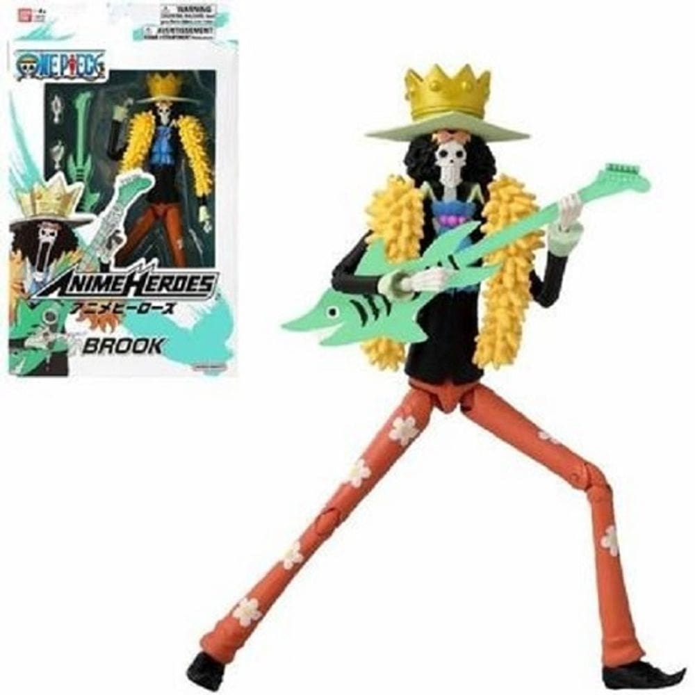One Piece Anime Heroes Boneco Deluxe 16 cm Articulado Brook – Bandai/Sunny