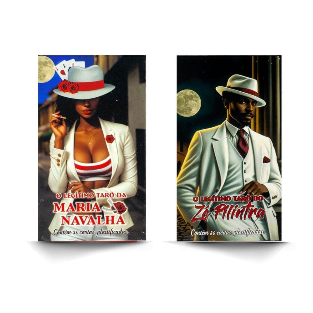 Kit Tarô Zé Pelintra E Maria Navalha 36 Cartas Com Manual