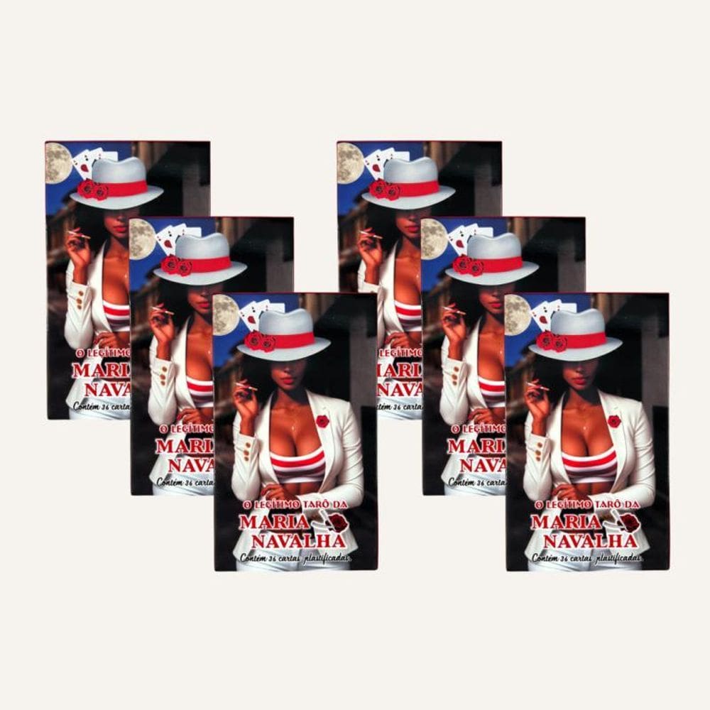 Kit 6 Tarô Da Maria Navalha Ou Maria Mulambo 36 Cartas