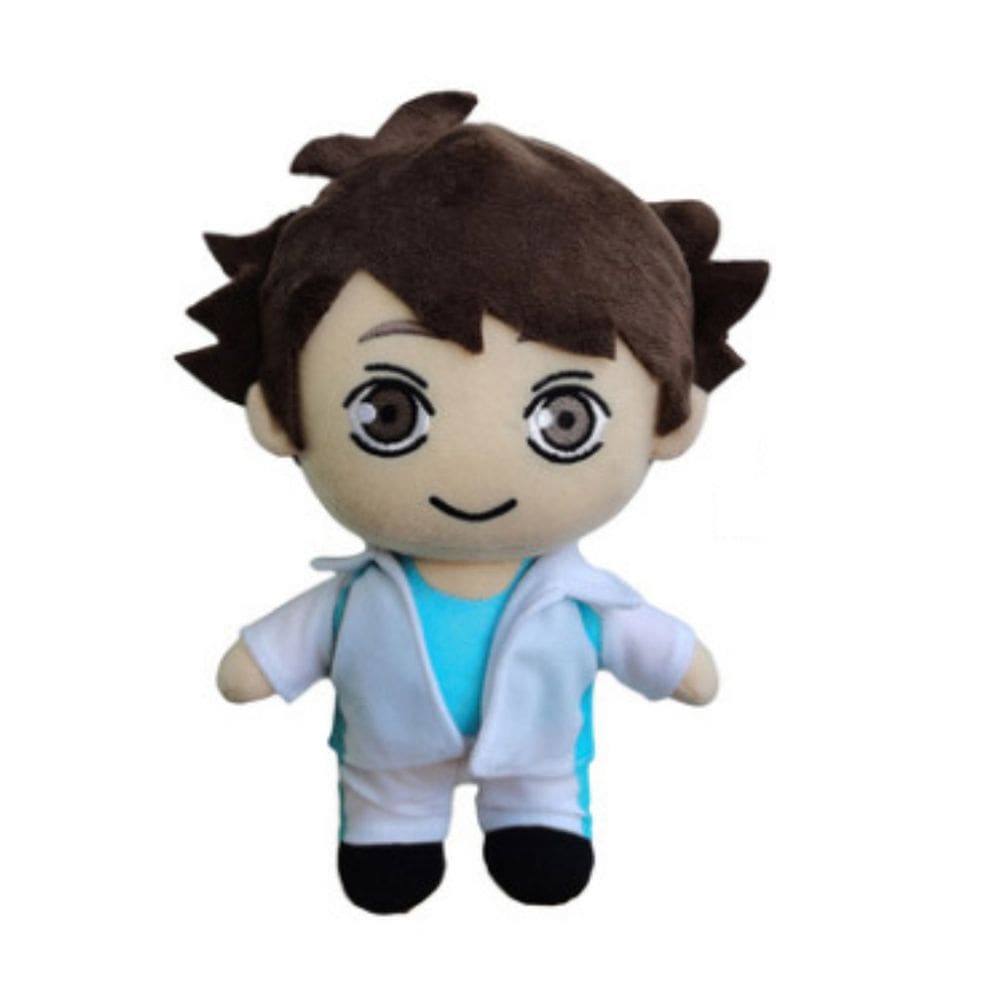 Boneca de brinquedo de pelúcia Haikyuus Iwaizumi em pose de pé de 20 cm