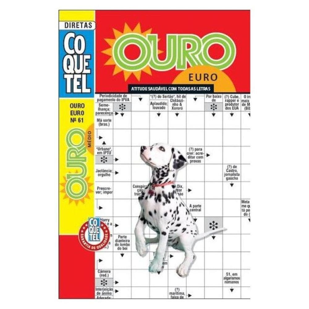 Palavras-Cruzadas Diretas Coquetel Ouro Euro 61