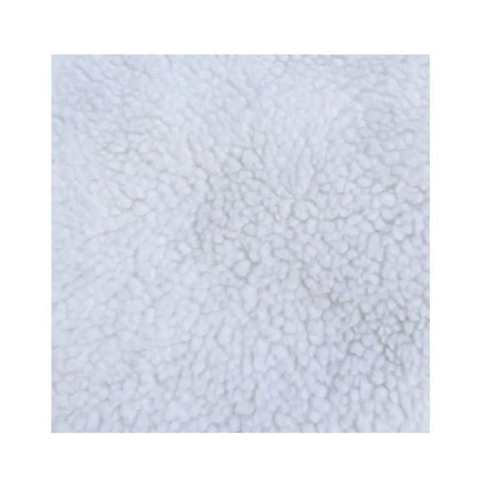Tecido Carapinha Branco Lã De Ovelha Pêlo Alto 1,0X1,50Mt