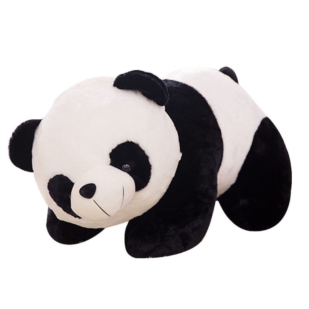 Boneca de pelúcia Lying Panda preta e branca 30cm em algodão