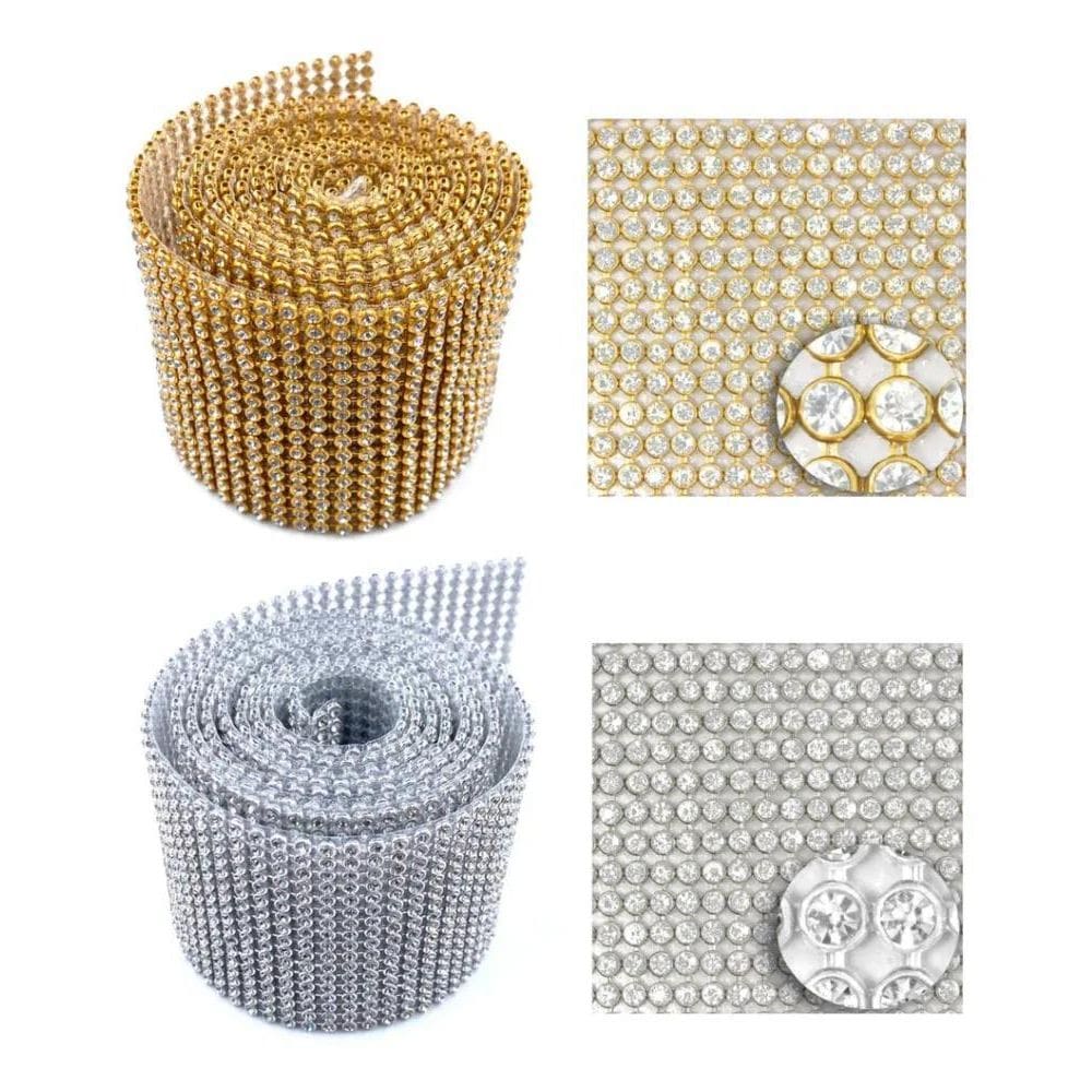 2X Manta De Strass Para Artesanato  1.400 Pedrinhas  45Cm