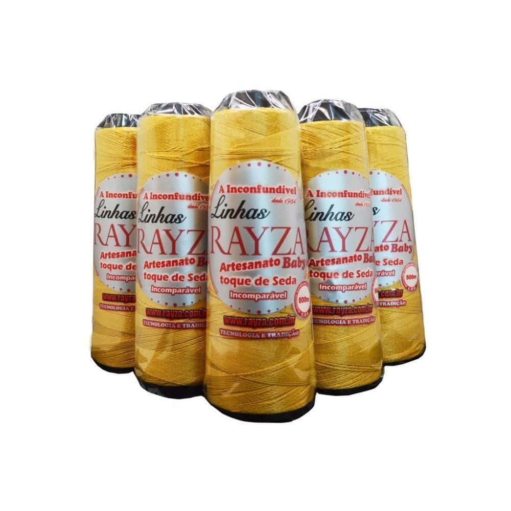 Linha Rayza Artesanato Baby Fina Tex 144 Cor 027-Ouro Fino