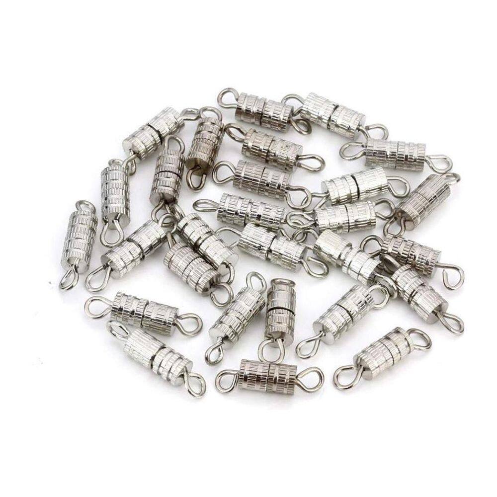 Fecho Rosca Para Bijuterias 14Mm Prata Com 100 Unidades