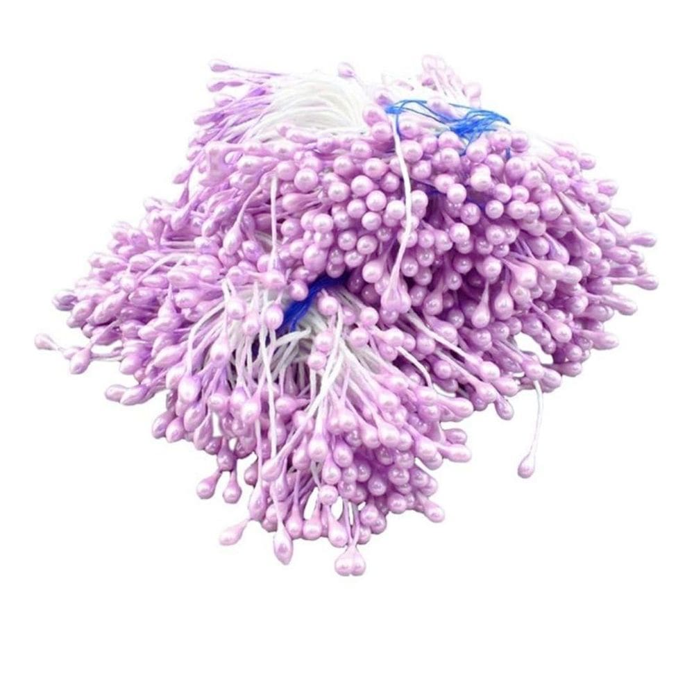 Pistilo Para Artesanato Flor Lilás 6Cm Com 100 Unidades