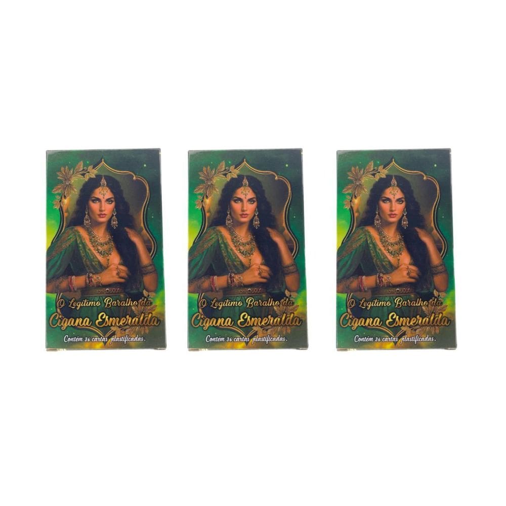 Kit C/3 Baralho Cigana Esmeralda 36 Cartas Manual